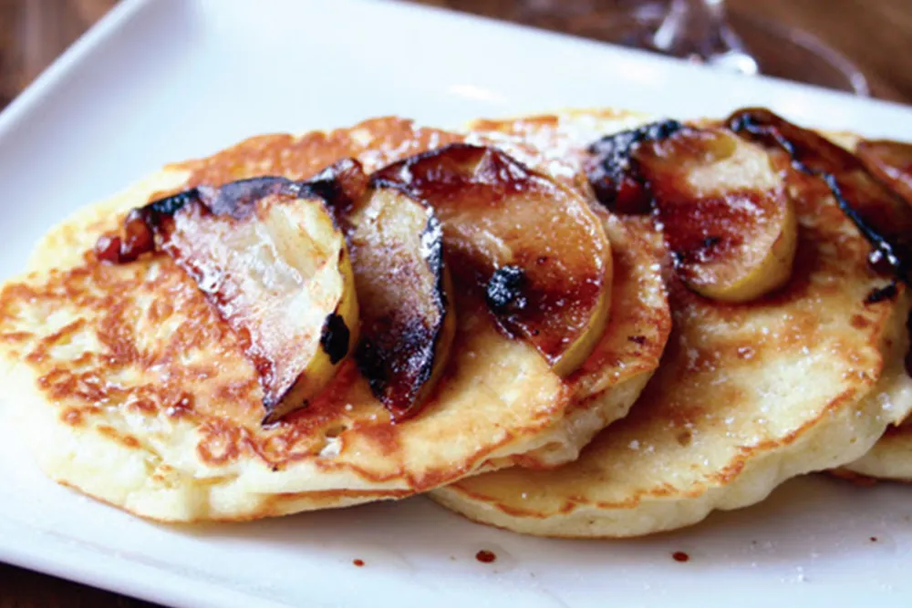 Apple Pancetta Pancakes for Easter Sunday Brunch at Eduardo's Enoteca in the Gold Coast