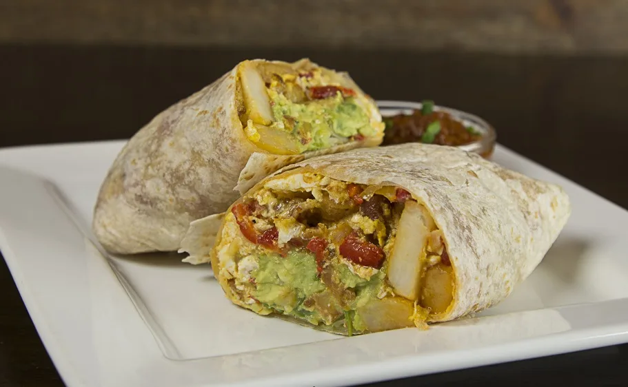 Houndstooth Breakfast Burrito 2 Tight for NFL Sunday Specials at Houndstooth Saloon