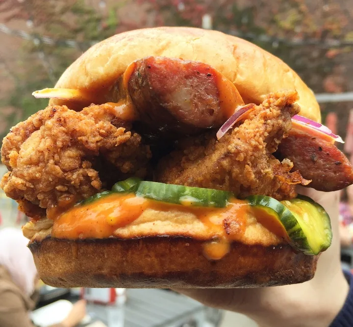 Smoque for Honey Butter Fried Chicken and Smoque BBQ Create the Smoque Bomb Clucker Collaboration Series