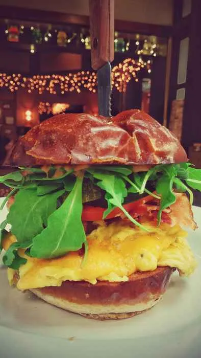 Chefs Hangover Cure Sandwich for New Year’s Day BBQ Pajamas Brunch at Kinfork & Rack House