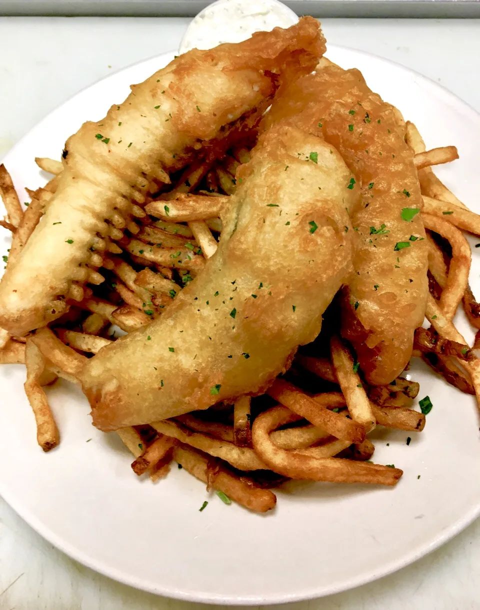 Tumans Fish Chips Abby for Lenten Fish Fry at Mac’s Wood Grilled