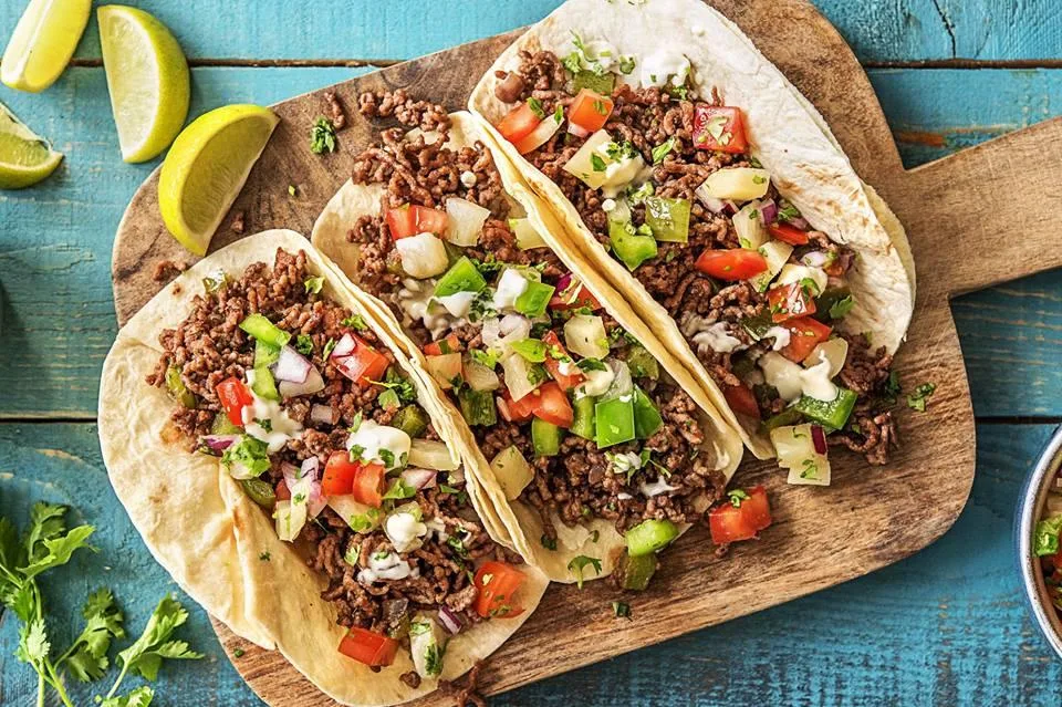 Beef Tacos for Tatas Tacos Grand Opening on Cinco de Mayo