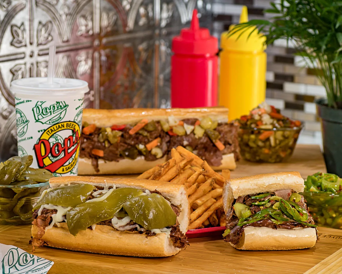 Beef Fries Drink2 for Beef Up Your May on National Italian Beef Day at Pop's on May 23