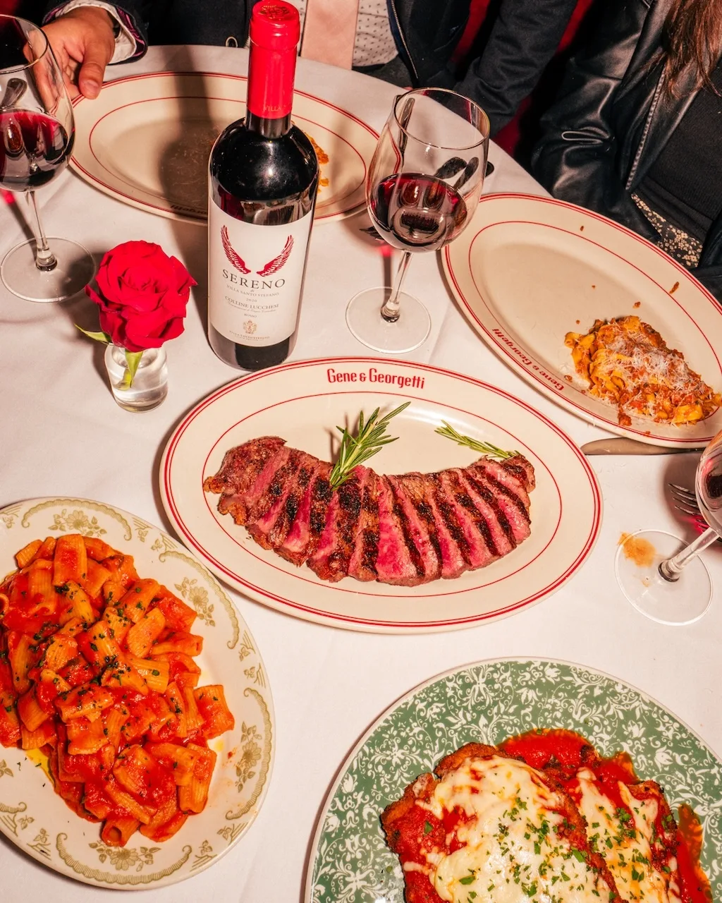 GG Table Spread Courtesy Image for Gene & Georgetti Brings Back Special Dishes for 85th Anniversary
