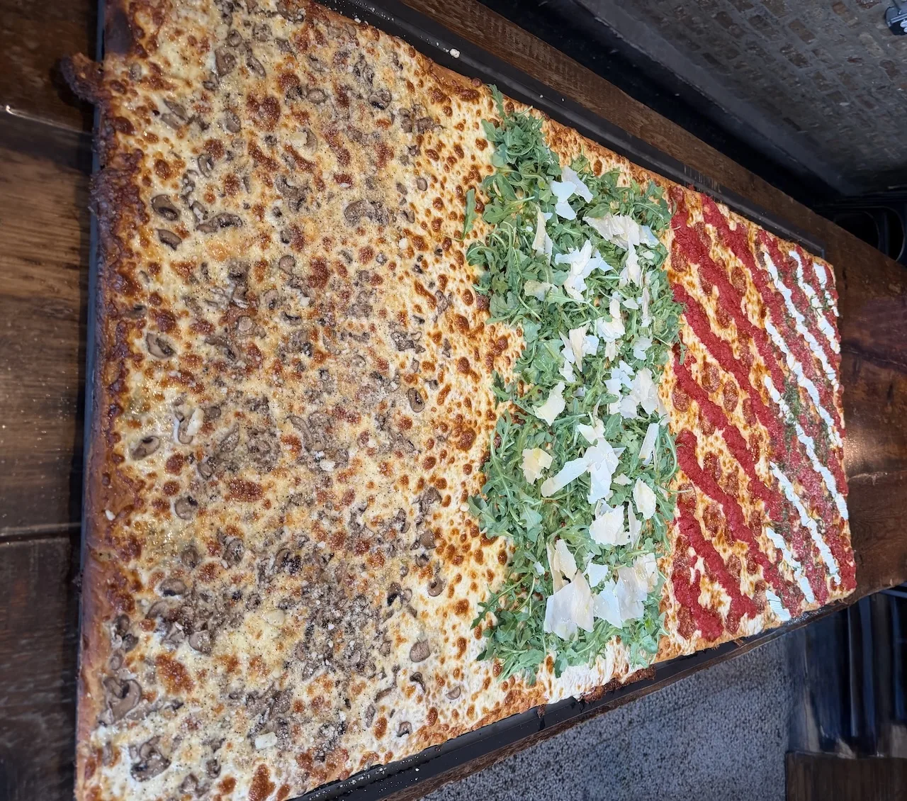Unnamed for Paulie Gee’s Logan Square Debuts “The Sheet Show,” a 5 Foot Grandma Style Pizza Experience