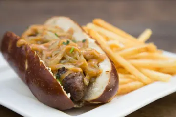 Bratwurst 2 for 4th of July Beer and Brat Special at Dark Horse Tap & Grille