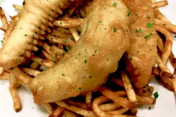 Tumans Fish Chips Abby for Lenten Fish Fry at Mac’s Wood Grilled