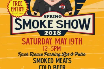 Rack N Roll Spring Smoke Show Flyer for 1st Annual “Rack N’ Roll Spring Smoke Show” at Rack House, May 19