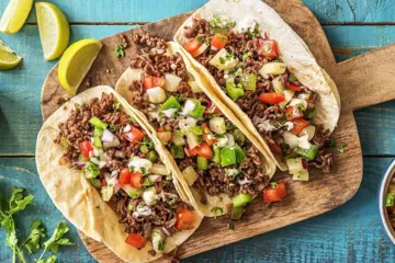 Beef Tacos for Tatas Tacos Grand Opening on Cinco de Mayo