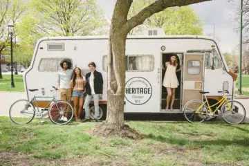 Spring Bikes 2631 for Heritage Bicycles Brings Coffee and Bikes to the Lakefront in a RV
