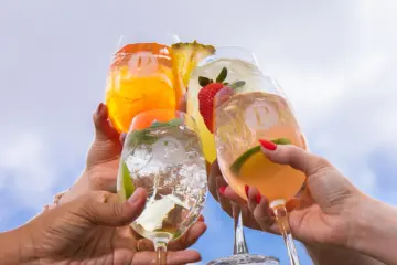 Pinstripes Spritz Sky2 jpg for National Spritz Day at Pinstripes, $8 Spritz All Day Long