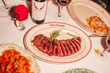 GG Table Spread Courtesy Image for Gene & Georgetti Brings Back Special Dishes for 85th Anniversary