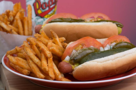 Chicago Dogs Fries for Weiner Wednesdays in July at Pop's Italian Beef & Sausage