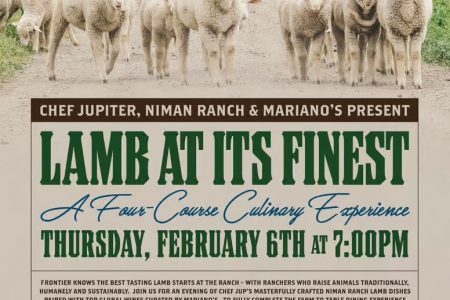 Frontier Chicago Hosting Lamb-Centric Dinner February 6th Featuring Chef Brian Jupiter and Niman Ranch