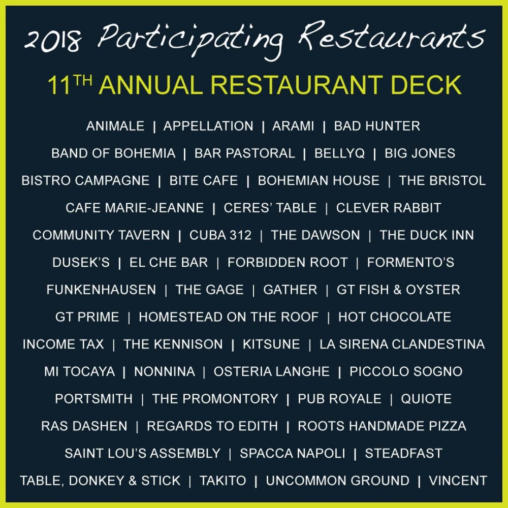 2018 Restaurant Deck Restaurants