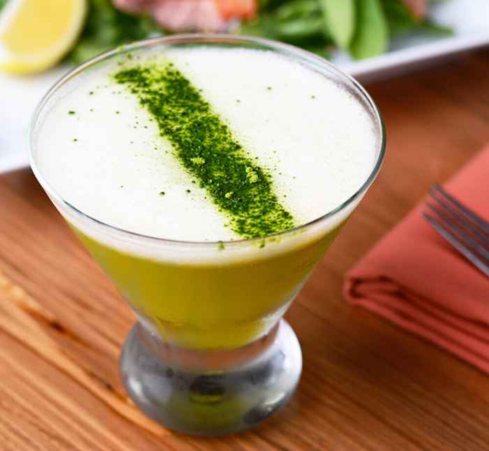 Matcha Sour for Holiday Cocktail Class at Bites Asian Kitchen and Bar