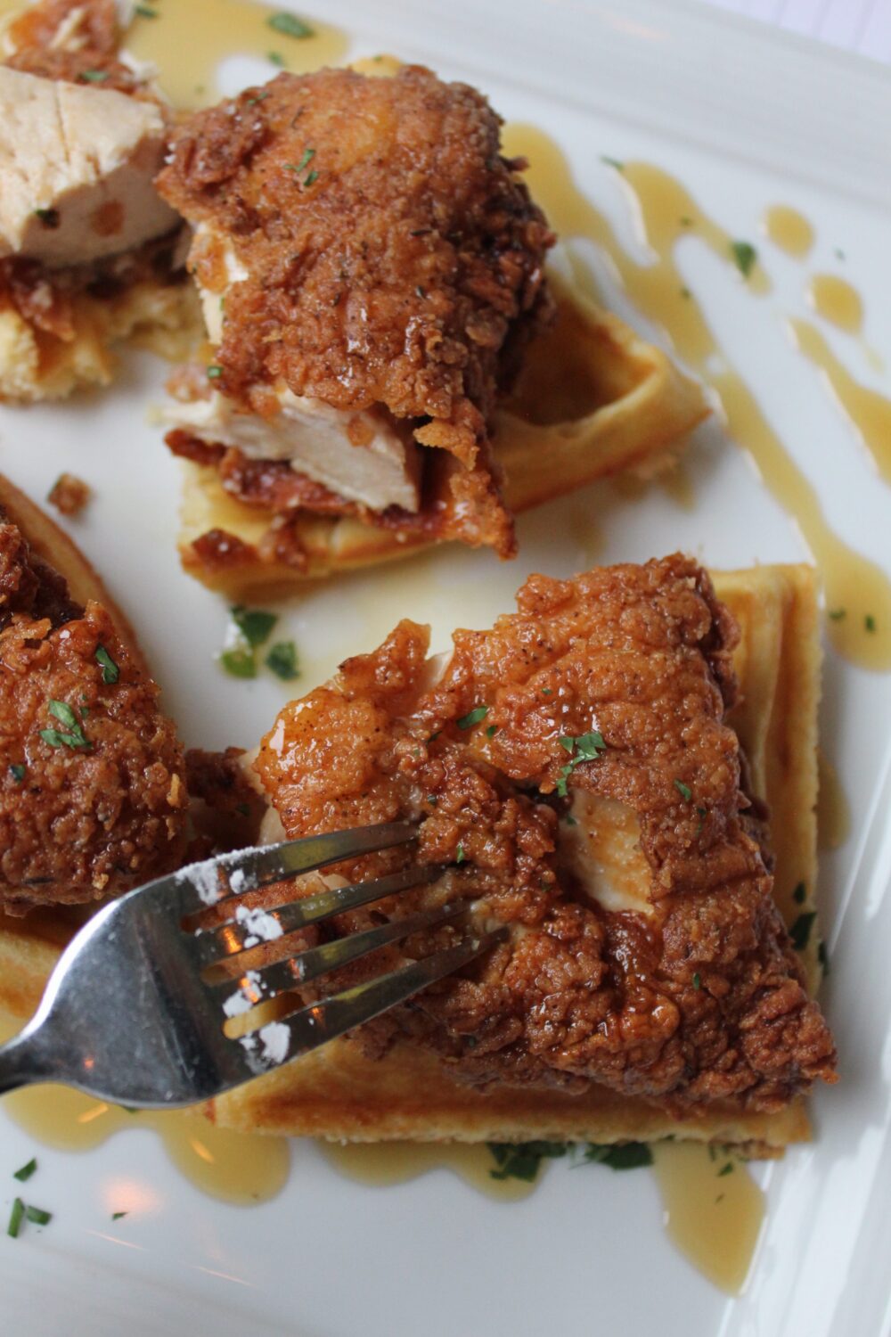 Chicken and Waffles at GT Fish & Oyster (credit: Ally Straussner)
