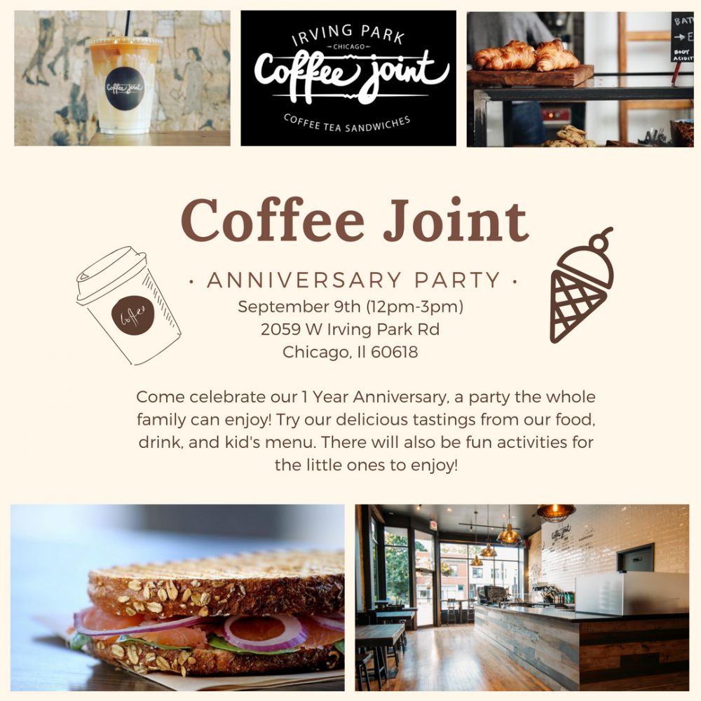North Center's, Coffee Joint, Celebrating One Year Anniversary