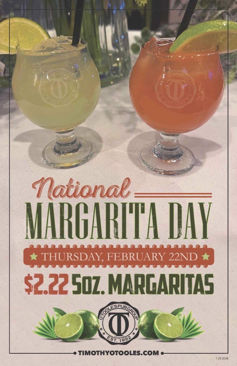 National Margarita Day at Timothy O'Toole's