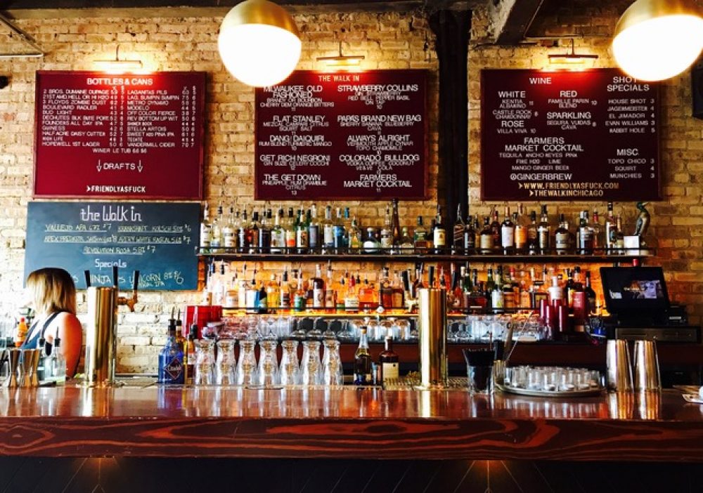 The back bar at The Walk-In. Photo by Mike Rivera