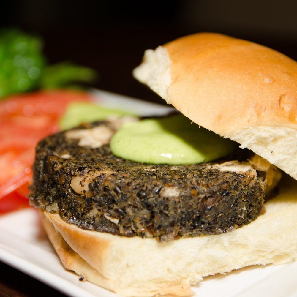 Veggie Burger at Prairie Grass Cafe