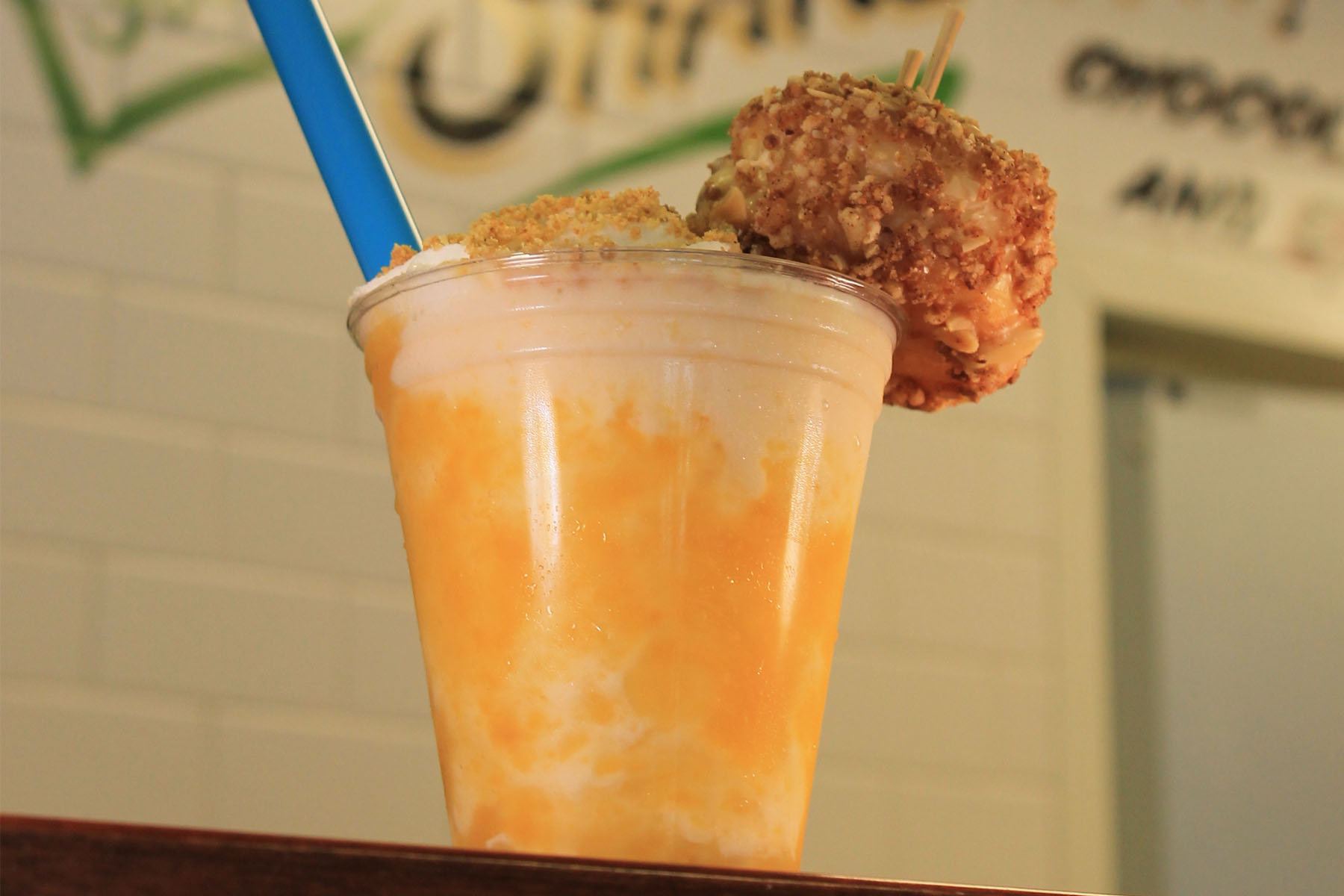 Burger Movement Shake 0000 Peach Shake 16 for Burger Moovment and Firecakes Donuts Present the Sho Nut