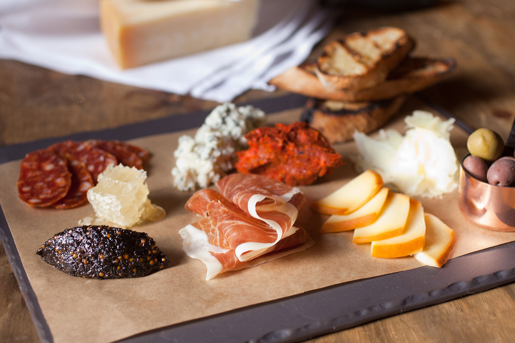 labriolapress 0000 Assorted salumi cheese platter fig compote honey comb olives 3 for Labriola Ristorante & Cafe Launches Lunch Along the Magnificent Mile