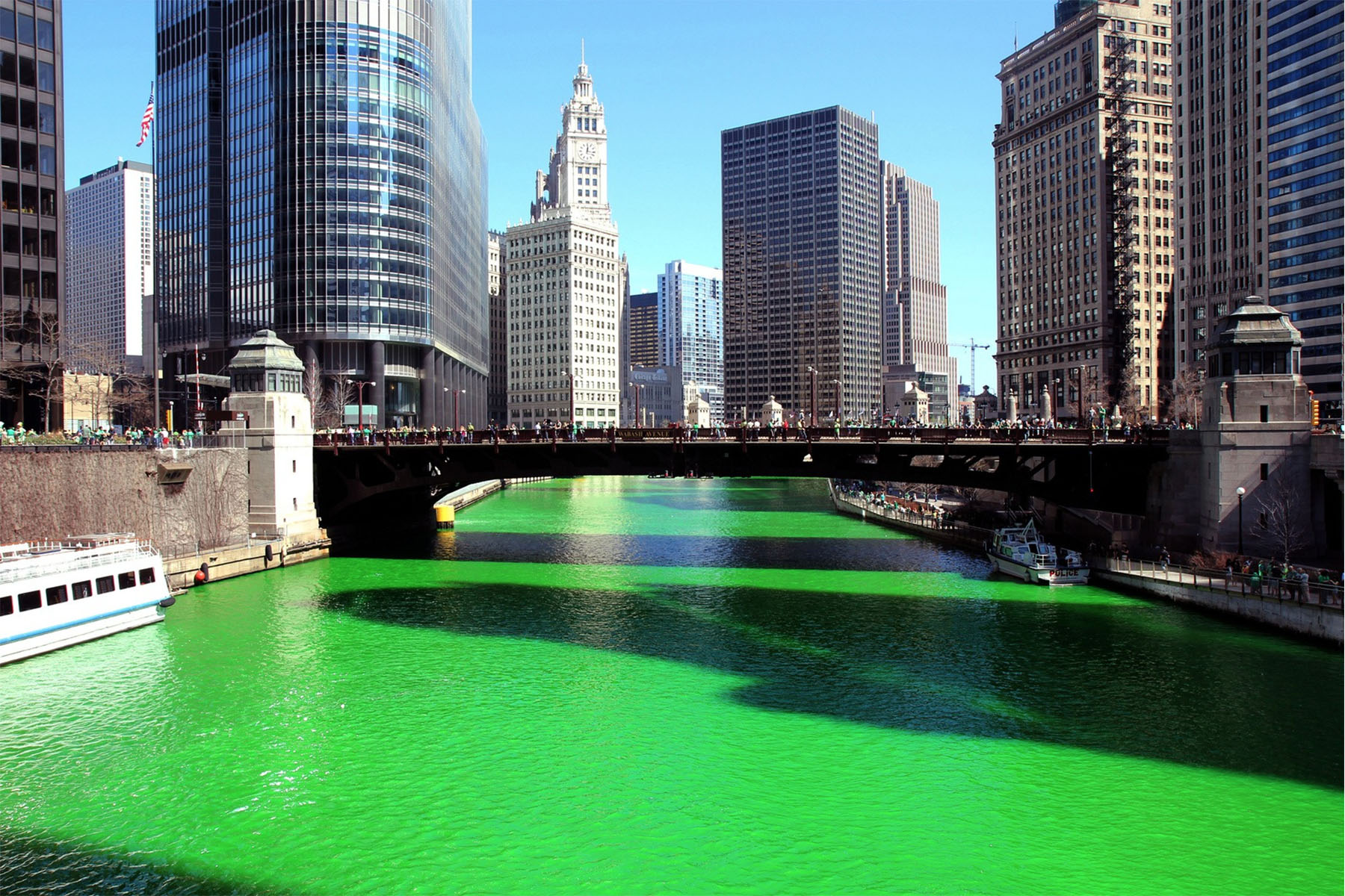 River Green 0000 Chicago River Green Dye St Patricks Day 20 for The City Turns Green: Celebrate the Spirit of St. Patrick's Day with Specials and Events Across Chicago