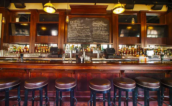 The Harding Tavern barstools for Oktoberfest with Goose Island at The Harding Tavern