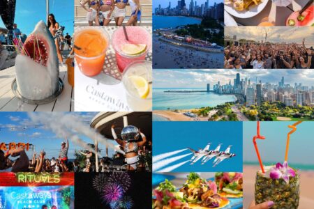 CBC Press Collage for Summer Has Officially Arrived in Chicago as Castaways Beach Club Reopens for the 2026 Season