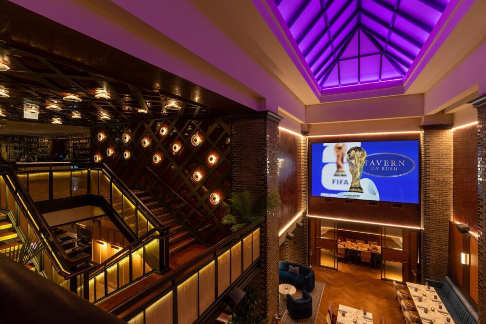 Tavern on Rush World Cup Atrium Wide View