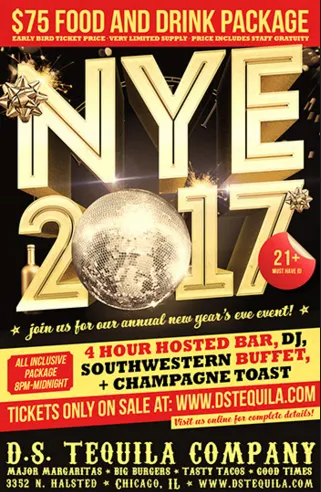 Screen Shot 2016 12 08 At 1 32 42 Pm for New Year's Eve at D.S. Tequila Company