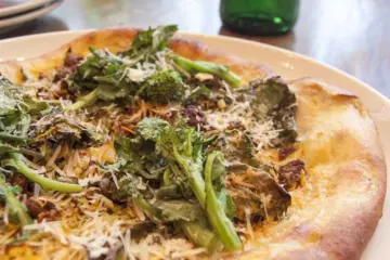 Housemade Spicy Lamb Sausage With Broccoli Rabe Leeks Garlic Oil Pecorino Crotonese 03 1 for National Pizza Month at Tesori