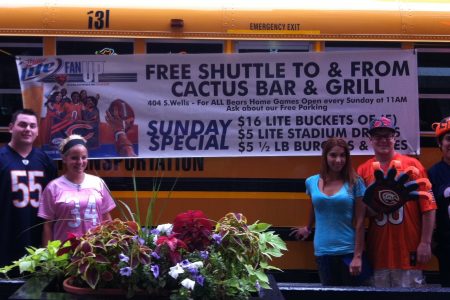 Bears Game Shuttle Bus at Cactus Bar and Grill 