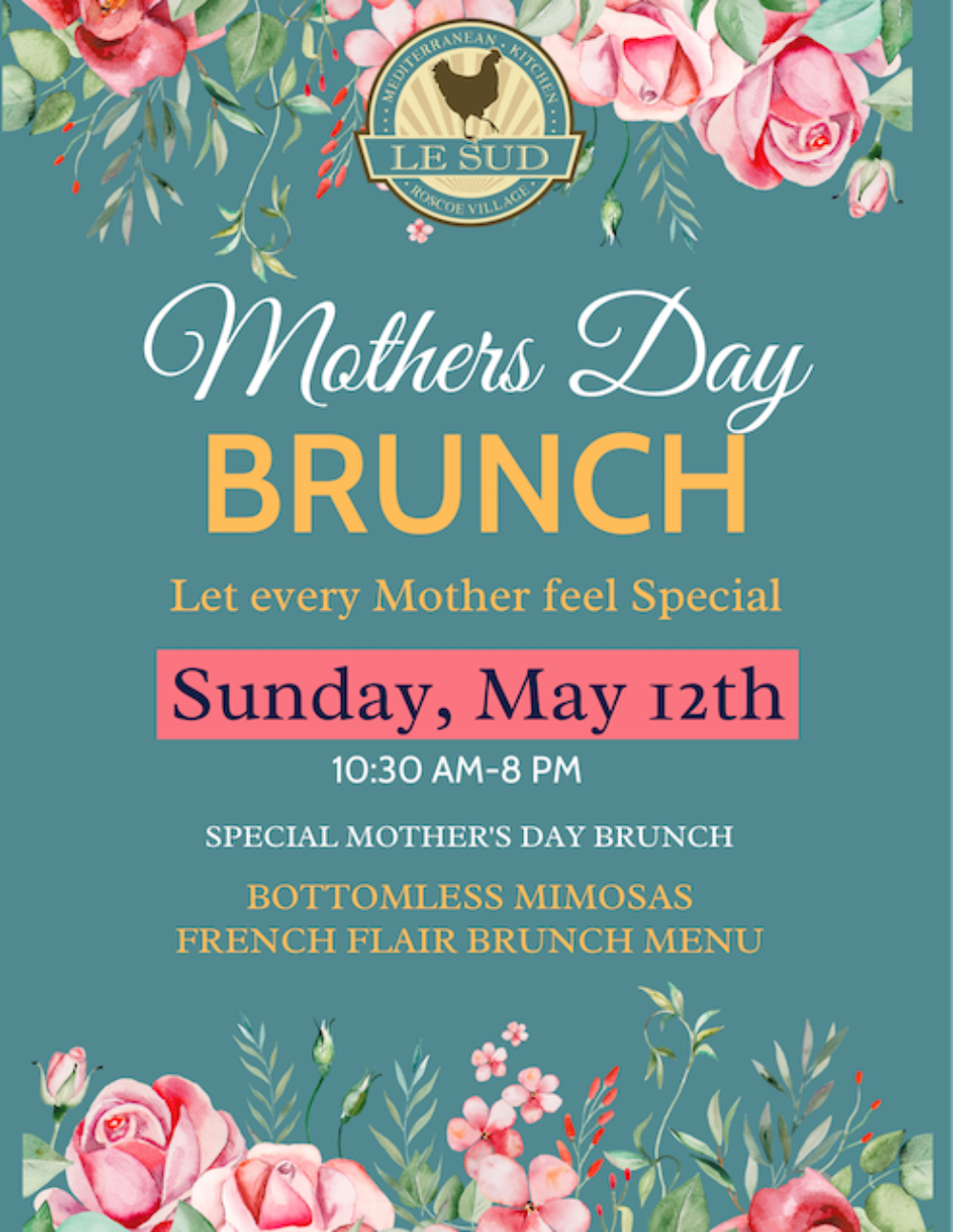 Mother's Day Dining at Le Sud