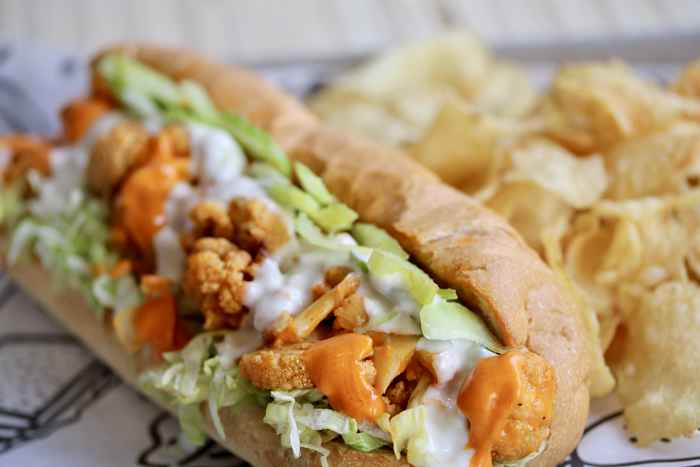 Buffalo Cauliflower 2 for August Is National Sandwich Month