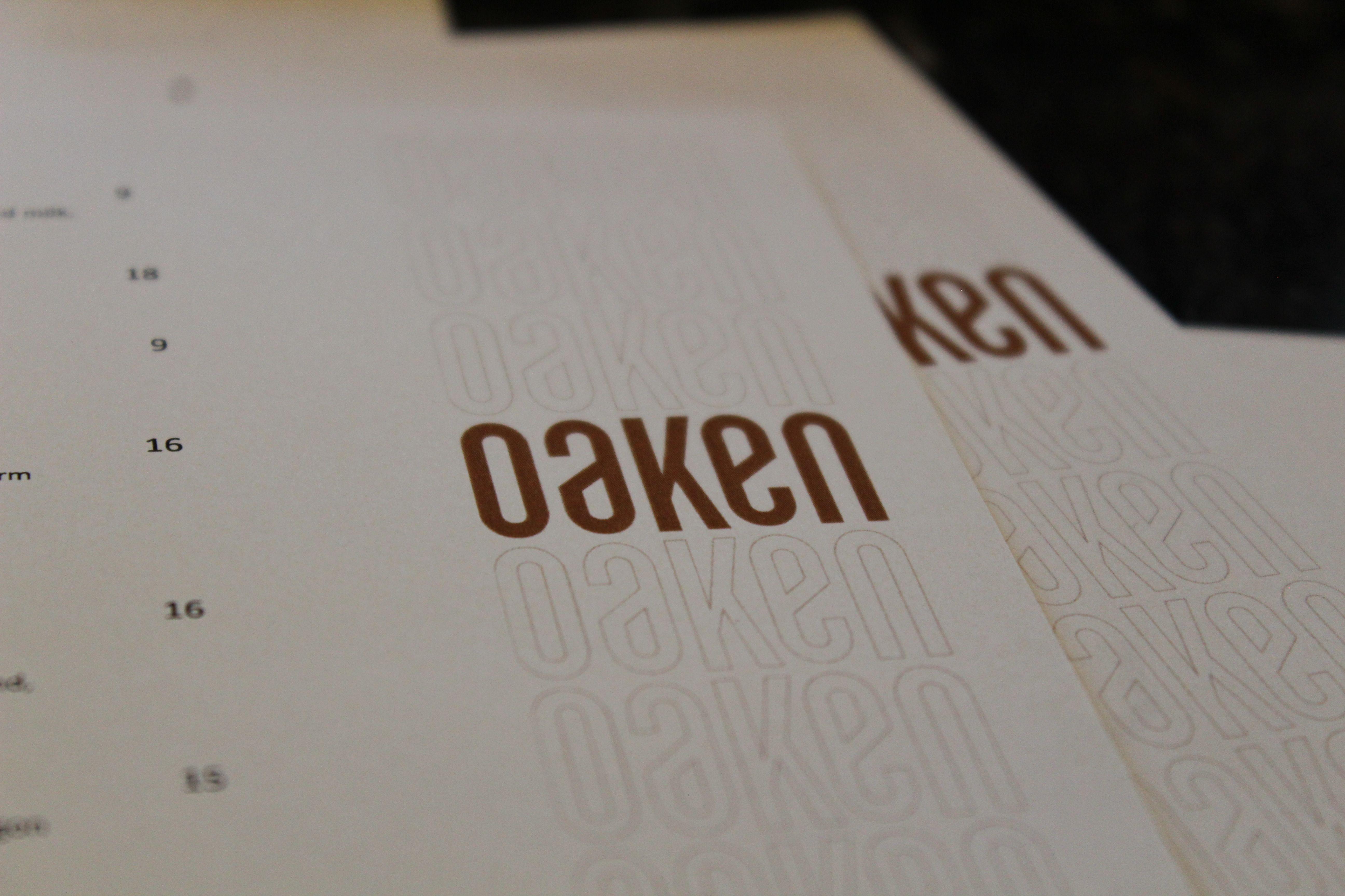 Oaken Menu Close Up