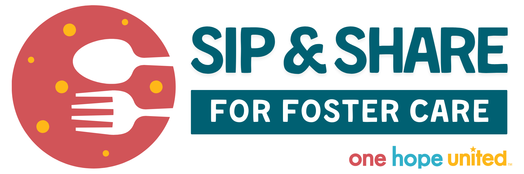 Sip Share For Foster Care Logo for Dine Out for a Cause This May: Support Foster Care Awareness Month