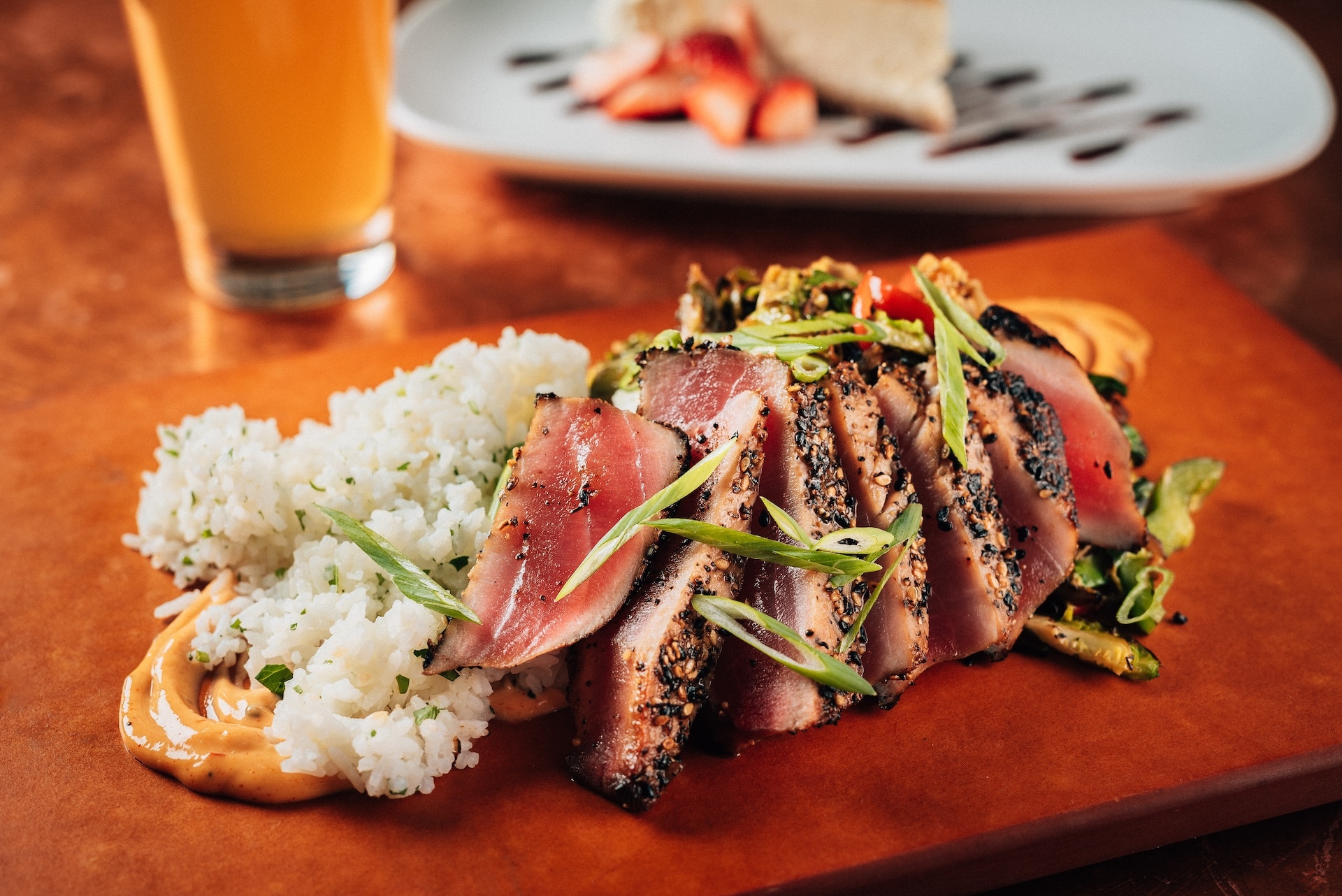Tuna Tataki Entree for Sweetwater Tavern & Grille Adds New Dishes + Cocktails