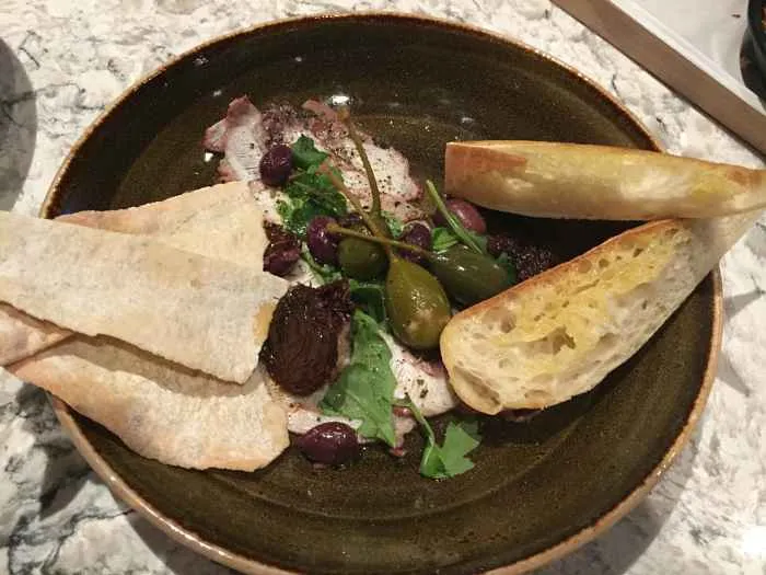 Octopus Carpaccio for Get Comfy and Fill Up at The Living Room