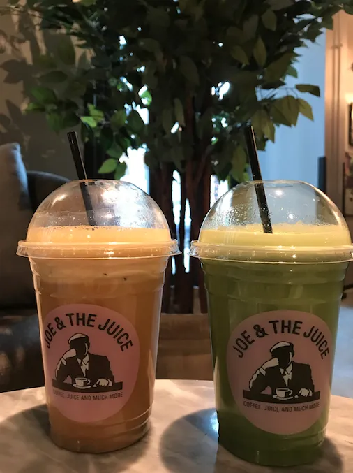 Sex Me Up (left) and Prince of Green (right) Juices at Joe & the Juice for From Copenhagen to Chicago: Joe & the Juice Lands in the Gold Coast