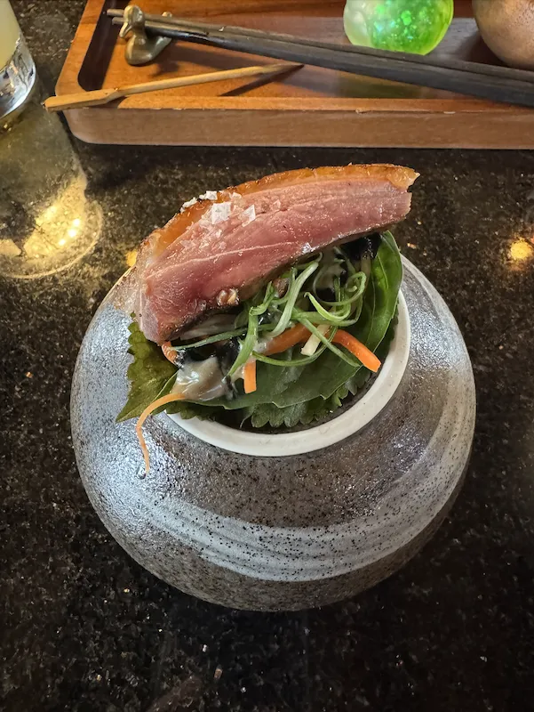 Image for Review: A Rooftop Omakase “Quackatori” Experience with Duck Sel