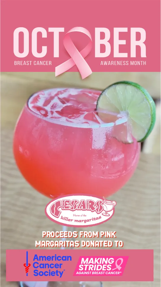 Cesars Pink Marg for Breast Cancer Awareness Fundraisers in Chicago
