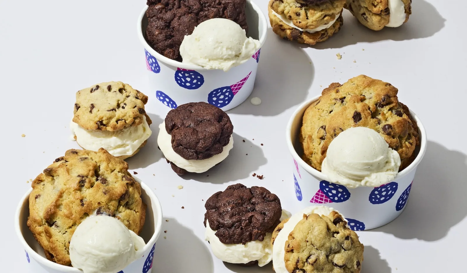 Ice Cream Sandwiches Levain A La Mode mark weinberg for Levain + Pretty Cool Ice Cream = Cookies à la mode Now Available at Levain Bakeries in Chicago