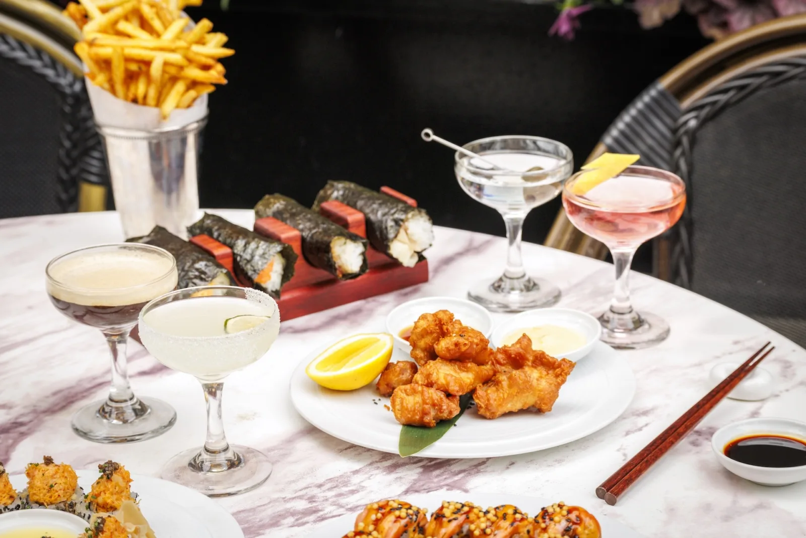 HAPPY HOUR 3 2 for Maple & Ash and Eight Bar Mark Sushi Day and Martini Day with One Day Only Specials