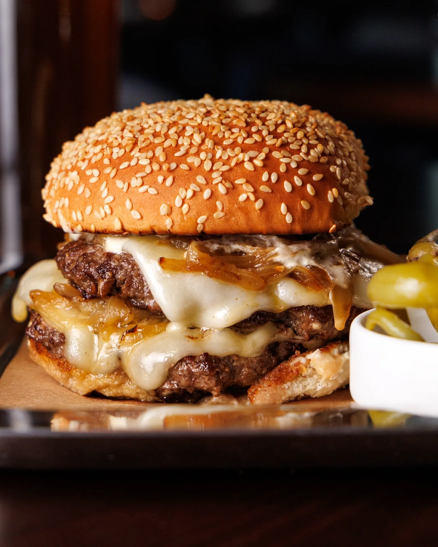 TG Waygu Double Smash Burger 13 for Where to Eat for National Cheeseburger Day, September 18