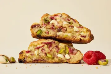 Raspberry Pistachio2 Stack Mark Weinberg for Raspberry Pistachio Cookie Now Available for LTO at Chicago Locations of Levain Bakery