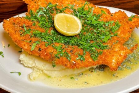 Crispy Chicken Paillard for A Spring Menu Update at The Smith