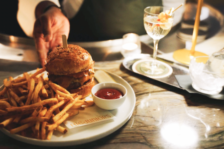 Food Burger for New Happy Hour at Nic + Junior’s Tavern