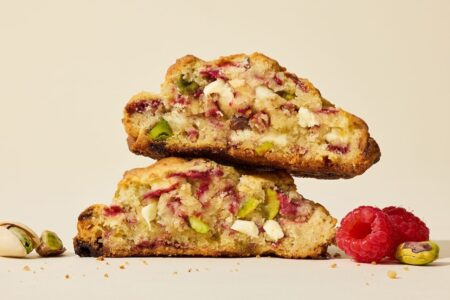 Raspberry Pistachio2 Stack Mark Weinberg for Raspberry Pistachio Cookie Now Available for LTO at Chicago Locations of Levain Bakery